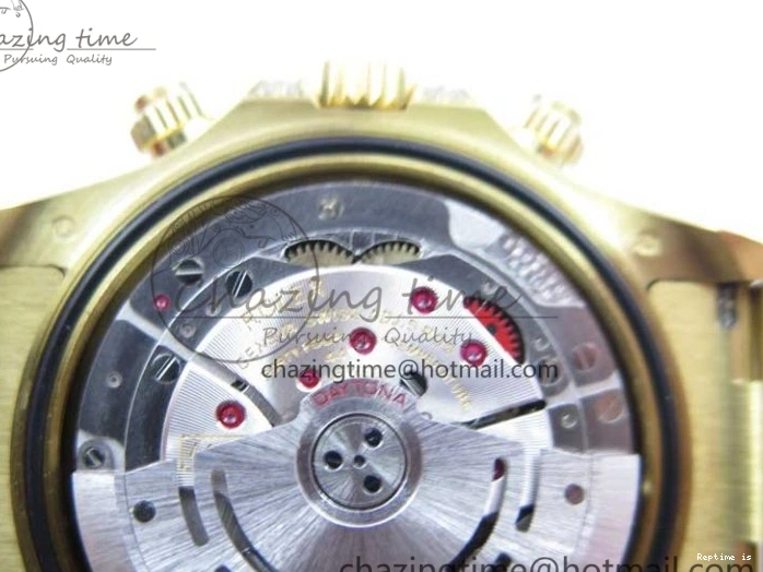 0109 Daytona 116589RBOW YG Rainbow Crystal BLF Best Edition Black Dial on YG Bracelet A SmoothTexture 3175